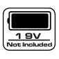 1 9V (a csomag nem tartalmazza)